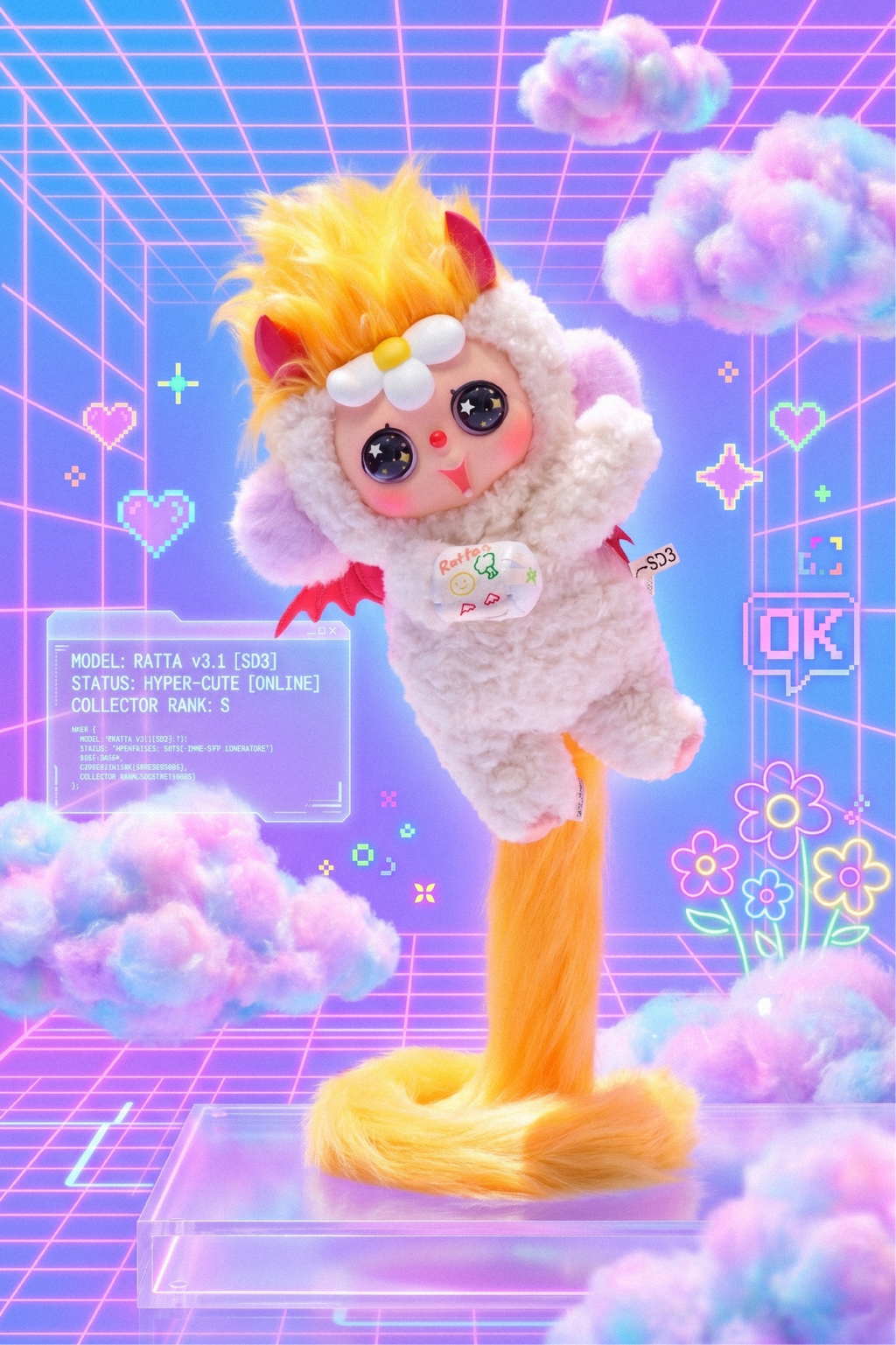 [600%] Borderless Vinyl Plush Doll - SD3 Mouse to Three Trendy Blind Box Collectibles