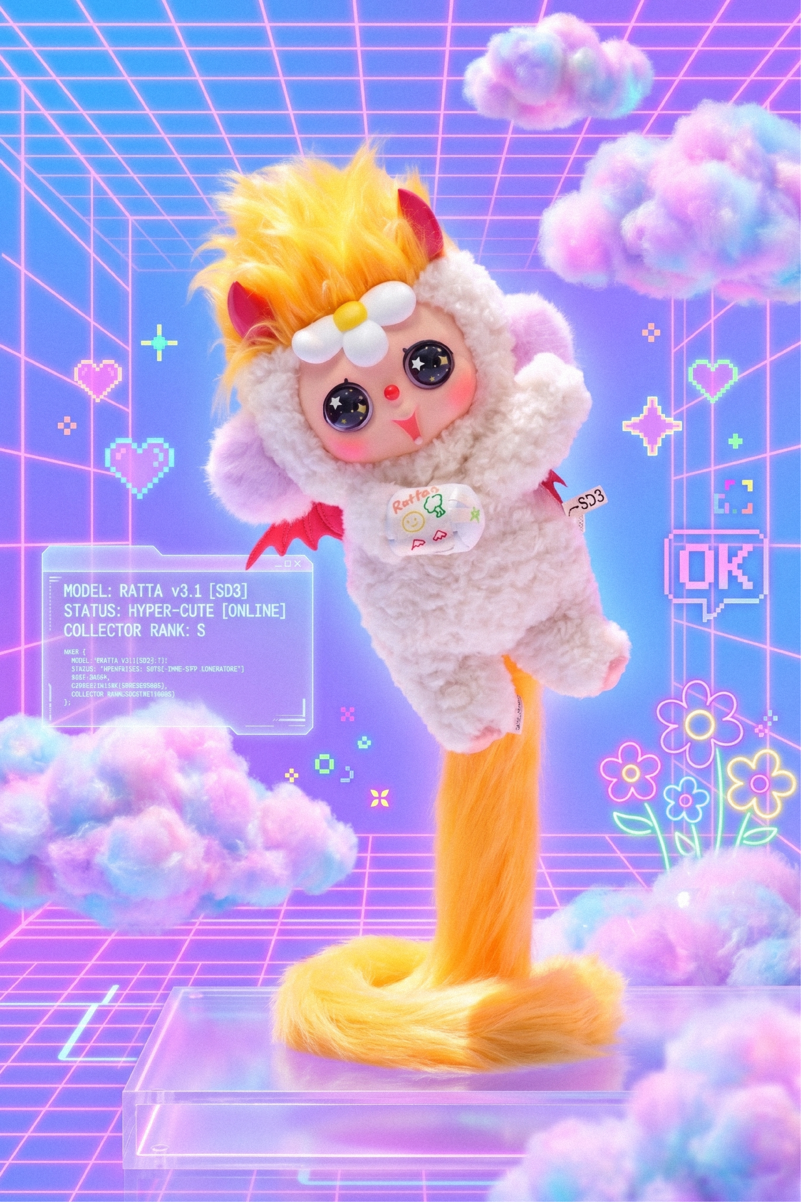 [600%] Borderless Vinyl Plush Doll - SD3 Mouse to Three Trendy Blind Box Collectibles
