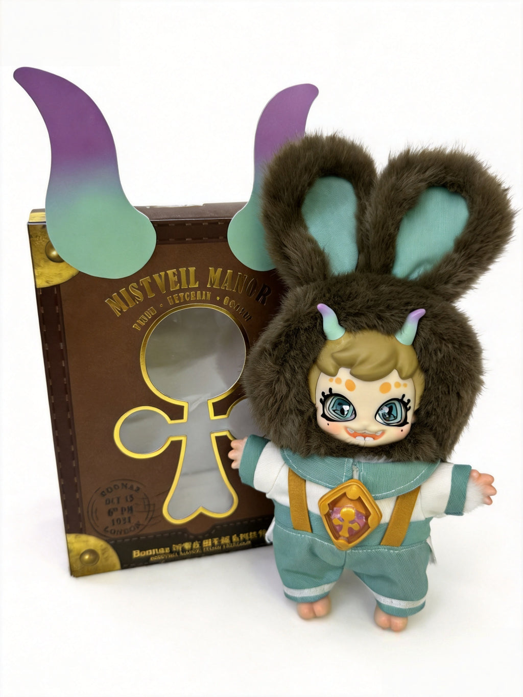 Boonaz Mistevil Manor Soft Plushie Keychain, Stuffed Animal Bag Clip, Cute Horror Doll Ornament