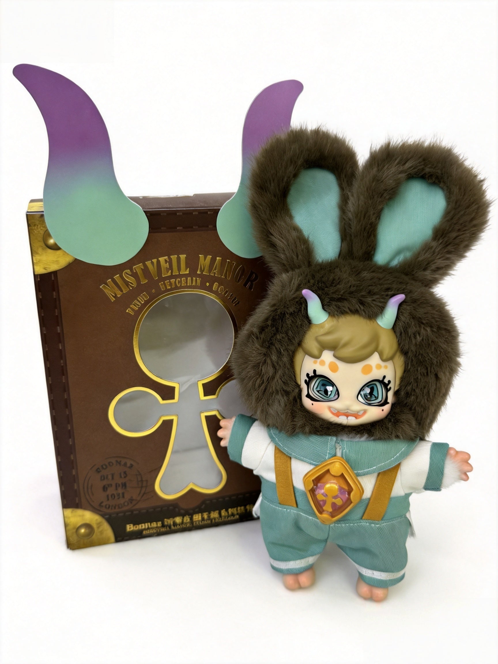 Boonaz Mistevil Manor Soft Plushie Keychain, Stuffed Animal Bag Clip, Cute Horror Doll Ornament